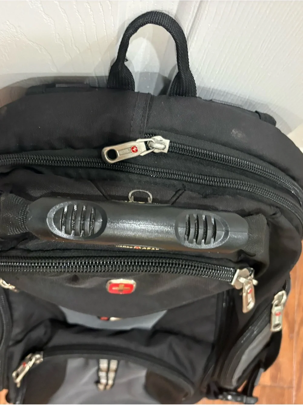 SwissGear Black and Gray Laptop Backpack with Organizer